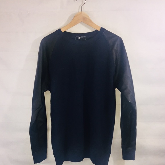 Forever 21 Other - FAUX LEATHER RAGLAN SWEATER